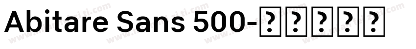 Abitare Sans 500字体转换